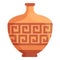 Amphora jar icon, cartoon style