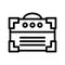 Amplifier icon or logo in  outline