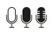 Amplify your voice and capture crystal-clear audio with this collection of vector illustrations featuring microphones. These