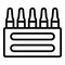 Ampoule packaging icon, outline style