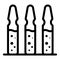 Ampoules icon, outline style