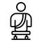 Amputated hands and legs icon, outline style