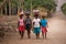 AMPYFY-MADAGASCAR-OCTOBER-7-2017:The women in Malagasy life style, they usually carrying basket on theirs head in the country road