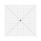 Amsler grid chart with dot in center and diagonal cross lines. Test to monitoring central visual field and detecting