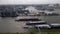 Amsterdam, 9th of May 2021, The Netherlands. Container ship and cargo vessel sailing through the Amsterdams rijnkanaal.