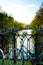 Amsterdam, Bike Against a Bridge, Nightfall, Sunset