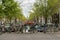 Amsterdam bridge, a lot of parked bikes