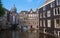 Amsterdam buildings on the water, Netherlands.