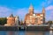 Amsterdam canal and Basilica Saint Nicholas