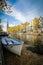 Amsterdam canal boat and streetscape, Netherlands