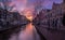 Amsterdam canal in evening (long exposure shot)