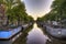 Amsterdam canal houseboats