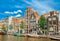 Amsterdam canals with typical houses, Netherlands