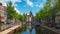 Amsterdam city skyline and canal video time lapse in Amsterdam, Netherlands