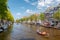 Amsterdam. Excursion boats on the canals.