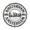 Amsterdam grunge rubber stamp