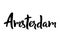 Amsterdam hand-lettering calligraphy.