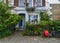 Amsterdam, Holland, August 2019. Along the river Amstel, on the outskirts of the city it is easy to meet house doors with a strong