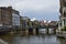 Amsterdam, Holland. August 2019. The bridges, decorated with brightly colored flowers, are a reference point for tourists to take