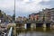 Amsterdam, Holland. August 2019. The bridges, decorated with brightly colored flowers, are a reference point for tourists to take