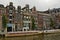 Amsterdam, Holland. August 2019. The large tourist boats that crowd the canals of the historic center: they move all day