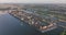 Amsterdam Ijburg artificial island modern residential area smart city cityscape at water Ijmeer. Urban houses buildings