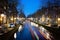 Amsterdam, Leidsegracht Canal at Night
