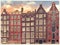 Amsterdam Merchant Houses Watercolour