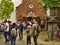 Amsterdam, Netherlands.August 2019.As soon as you enter the beguinage, the church and a crowd of tourists.Here lived women who had