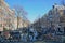 AMSTERDAM, NETHERLANDS - FEBRUARY 23, 2019: Crooked and colorful heritage buildings, located along Bloemgracht Canal