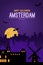 Amsterdam, Netherlands Halloween holiday background