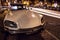 AMSTERDAM, NETHERLANDS - JANUARY 5, 2016: Vintage white car parked in center of Amsterdam at night time. January 5, 2016 in Amster