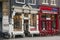 AMSTERDAM, NETHERLANDS - JUNE 25, 2017: Storefronts of the Ice Bakery cafe and Argentinean steakhouse restaurant.