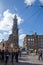 Amsterdam, Netherlands - May 8, 2015: People at The Munttoren (Mint Tower) Muntplein square in Amsterdam
