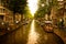 Amsterdam/Niederlande/ July 18, 2019: Golden summer on the canals of Amsterdam