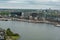 Amsterdam panoramic view from an a\\\'dam lookout observation tower