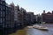 Amsterdam scenery with waterway and boats