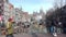 Amsterdam sightseeing tour. cold but sunny day, traditional bicycles on the Dutch canals. against the background classical