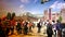 AMSTERDAM :tourists walk on the street near sign outside Rijksmuseum.4k,UHD, real time