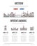 Amsterdam travel infographics in linear style