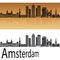 Amsterdam V2 skyline in orange