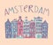 Amsterdam, vector card