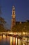 Amsterdam - Westerkerk (west church) in the evening