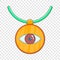 Amulet against the evil eye icon, cartoon style