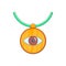 Amulet against the evil eye icon, cartoon style