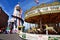 Amusement park carousel on Brighton beach pier