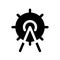 Amusement park location black glyph ui icon