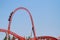 Amusement park roller coaster