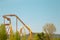 Amusement park roller coaster at Bomun Tourist Complex in Gyeongju, Korea