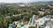 Amusement park. View of Ferris wheel and an Aqua Park with a drone.